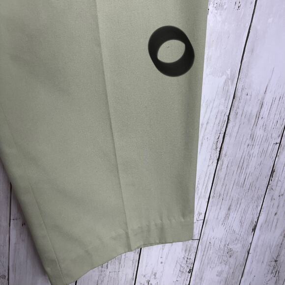 Alfred Dunner Green Elastic High Waist Pull On Belted Straight Leg Trousers 18W - Picture 4 of 13